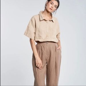 Filosofia Ella Wheat 100% Linen. Comfortable but with a put-together look.